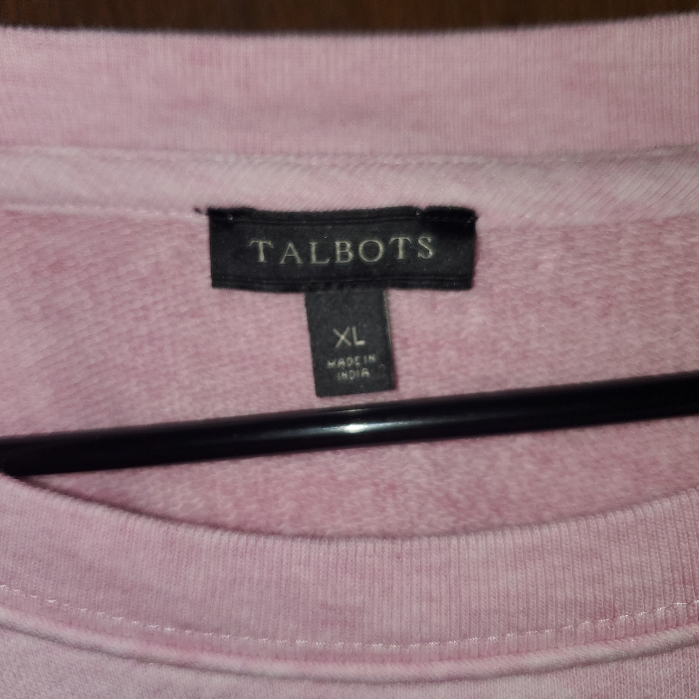 Talbots Pink Scalloped Hem Top - Picture 2 of 3